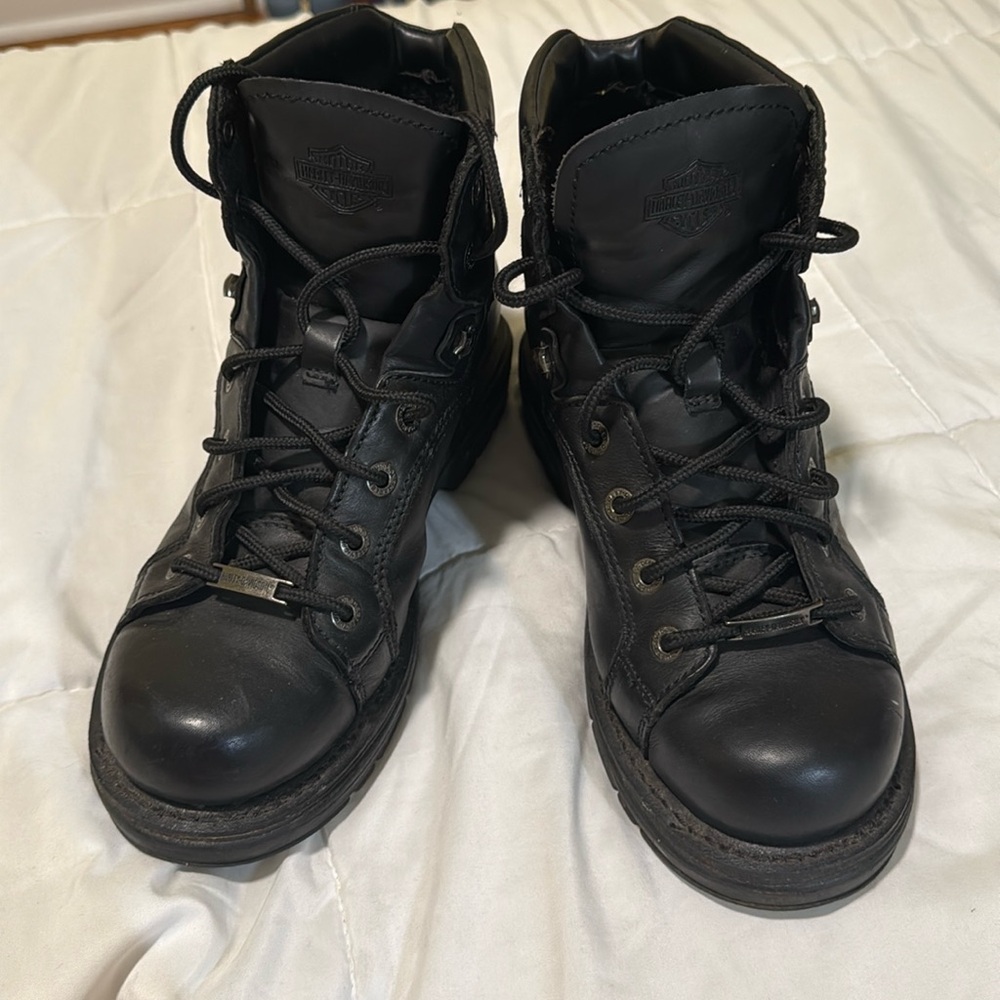 Harley Davidson Leather Boots MOTORCYCLES WOMANS WORK BOOTS 9 USA UPPER BALANCE